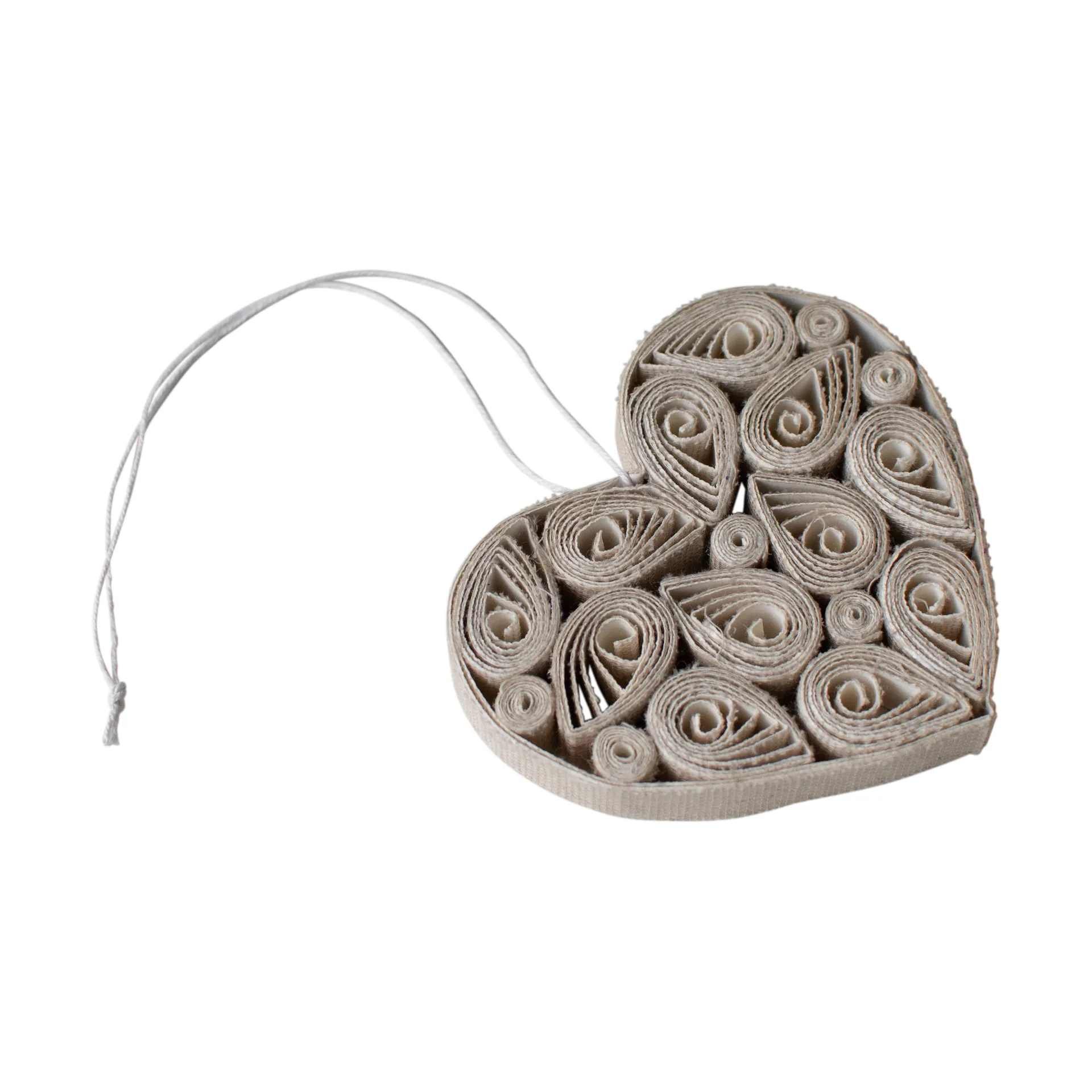 Paper heart 8 cm, Cream DBKD