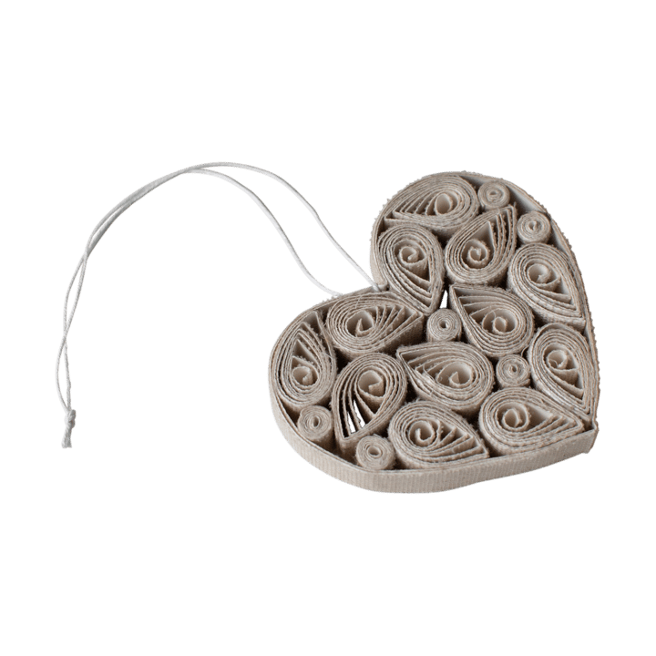 Paper heart 8 cm - Cream - DBKD