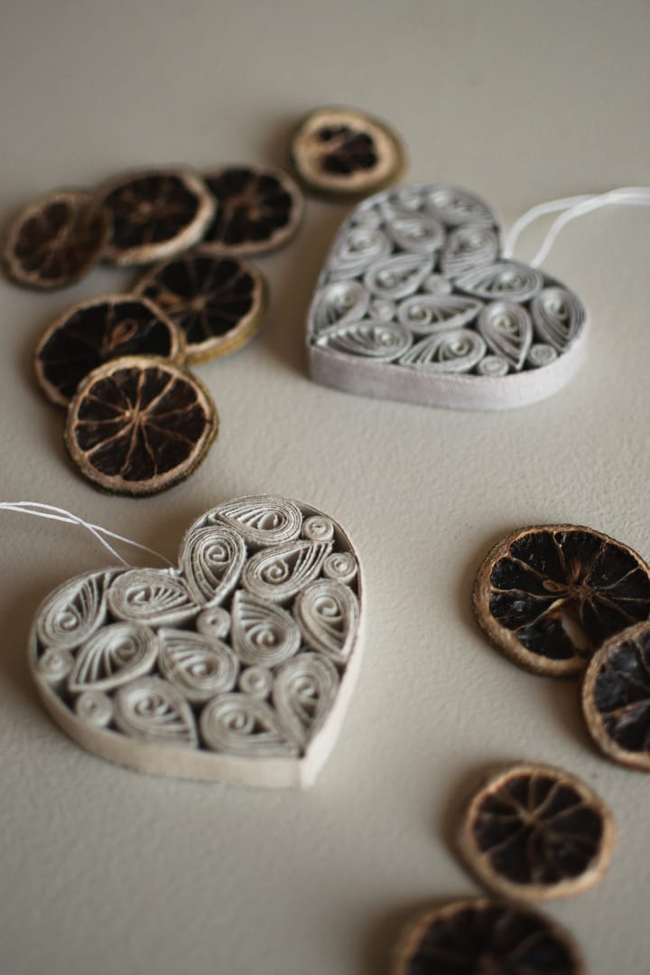 Paper heart 8 cm, Cream DBKD