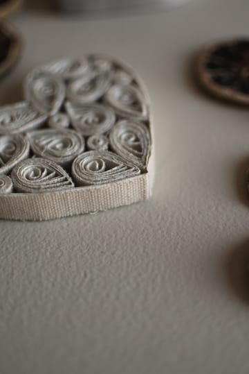 Paper heart 8 cm - Cream - DBKD