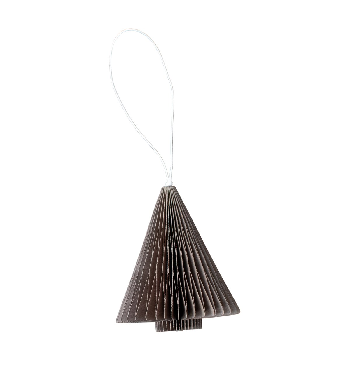 DBKD Paper tree hanging Christmas decorations 7 cm Brown