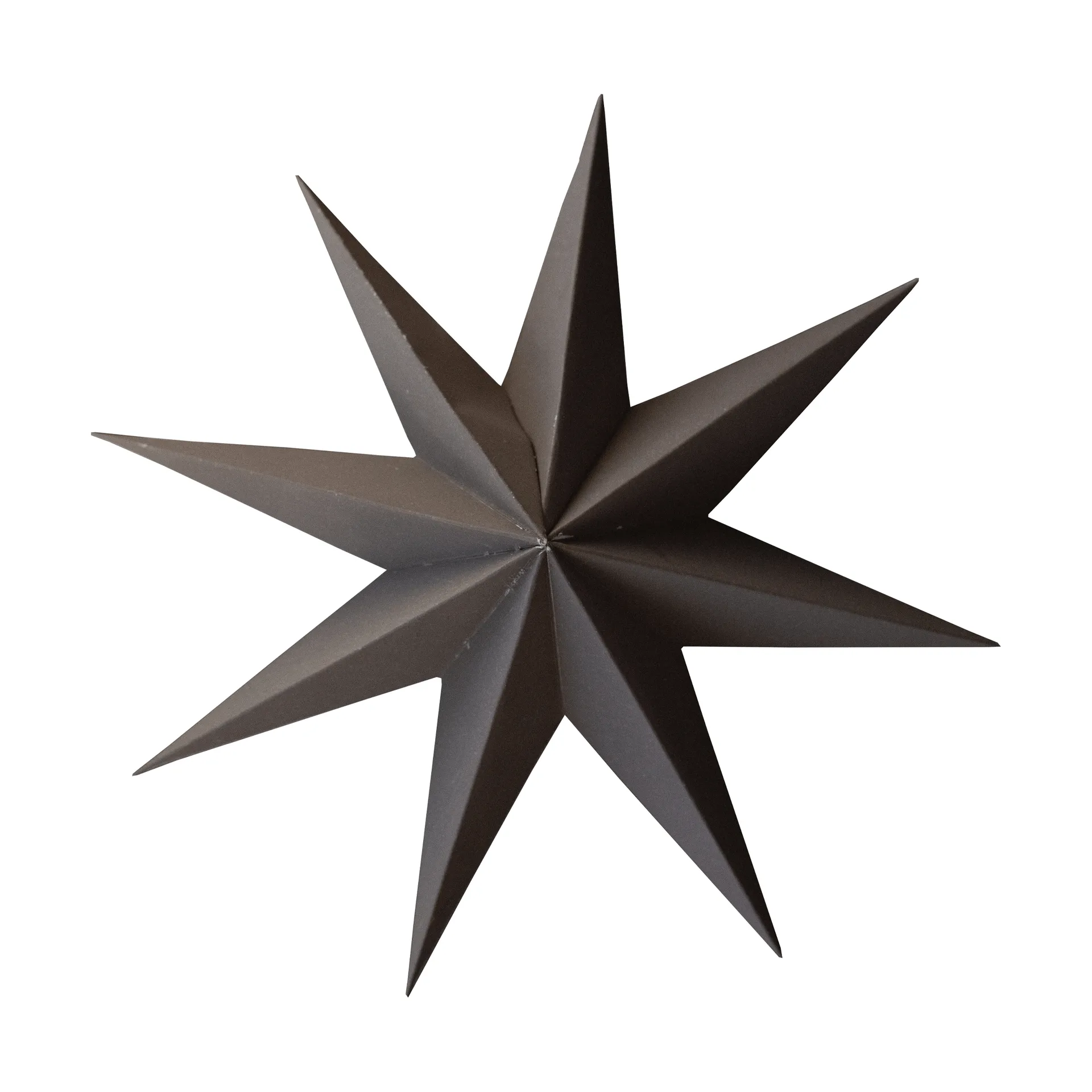Paper winter star hanging decoration, Brown, large, Ø19 cm DBKD