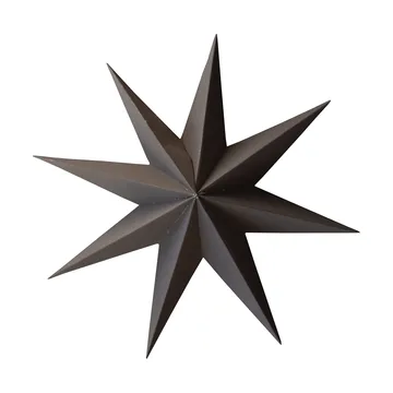 Paper winter star hanging decoration - Brown, large, Ø19 cm - DBKD