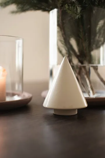 Peak wooden decorative detail - Shiny cream, Ø9 cm - DBKD