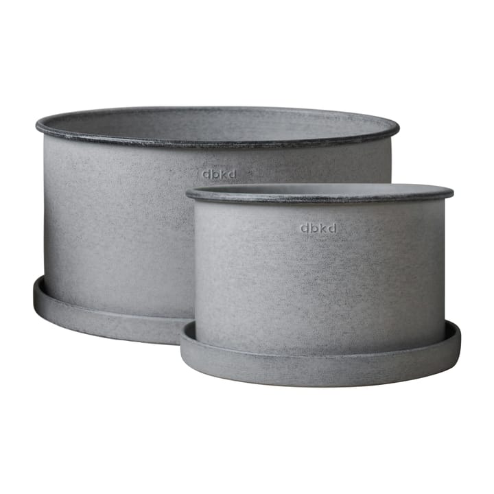 Plant bowl flower pot 2-pack - Light grey - DBKD