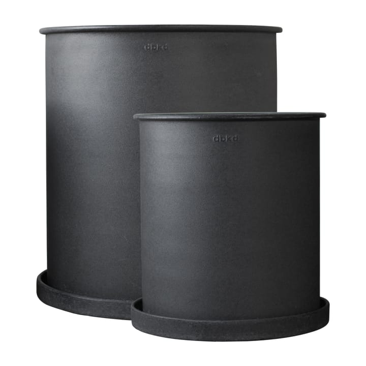 Plant pot flower pot large 2-pack - Black - DBKD