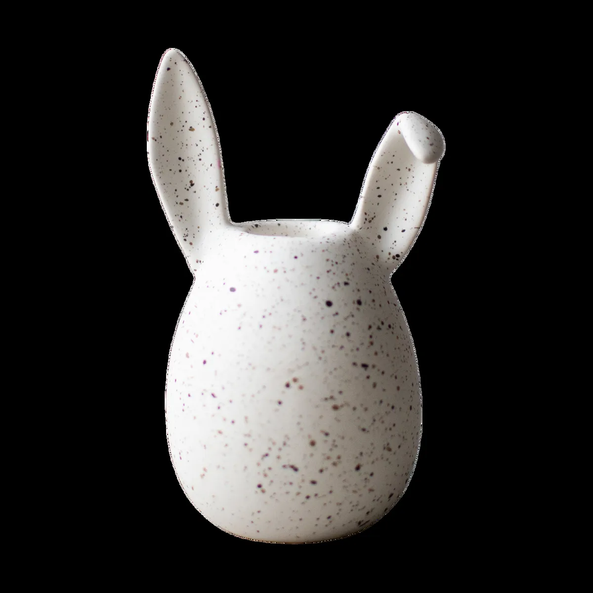 DBKD Rabbit candlestick 13 cm White dot