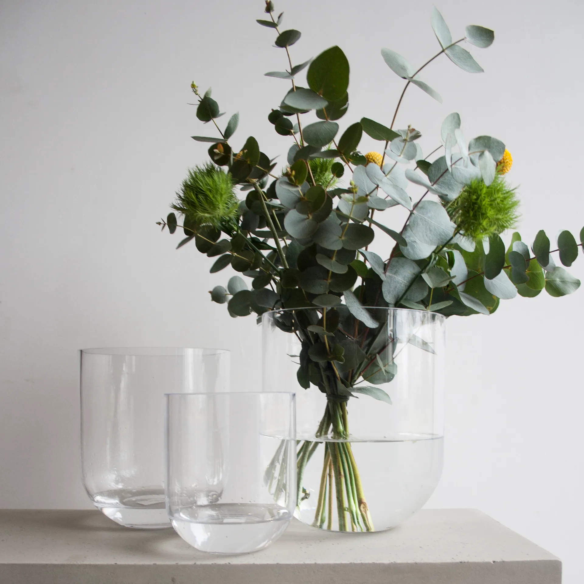 Simple glass vase medium, Clear DBKD