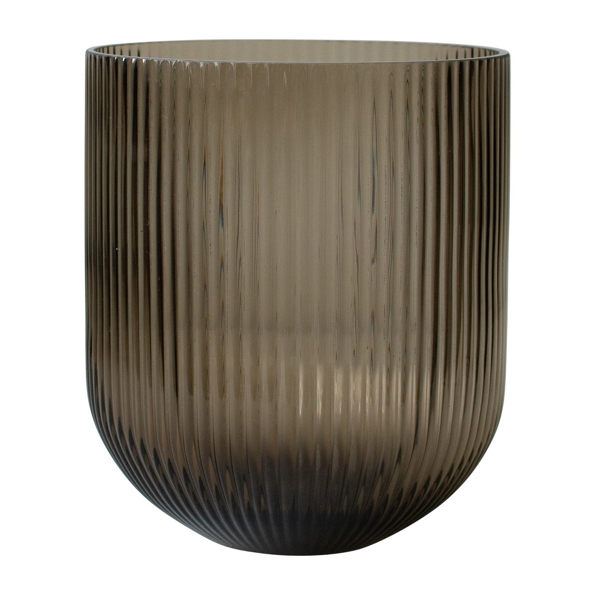 DBKD Simple Stripe glass vase brown Large | Scandinavian Design | Vases | Brown