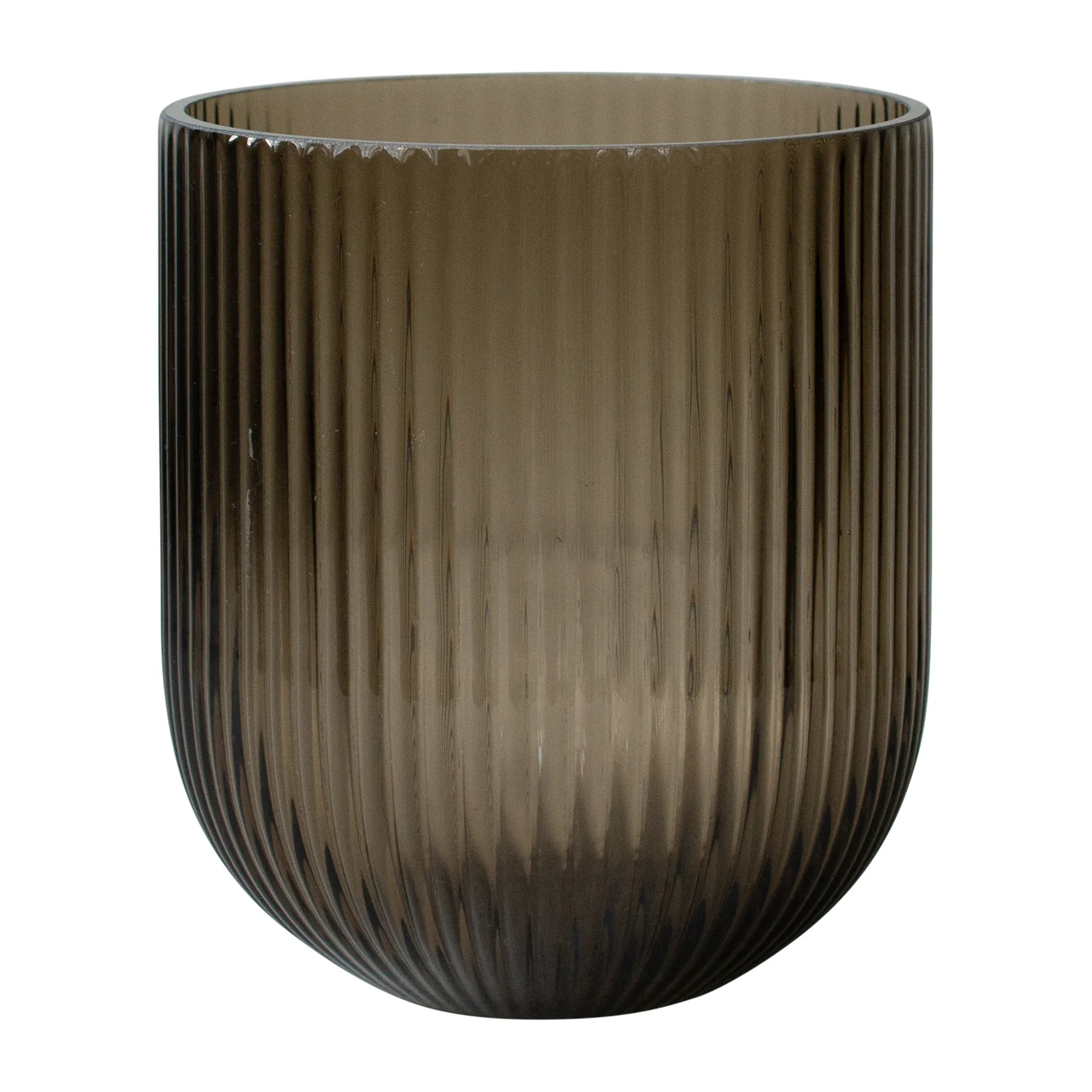 Simple Stripe glass vase brown, Medium DBKD