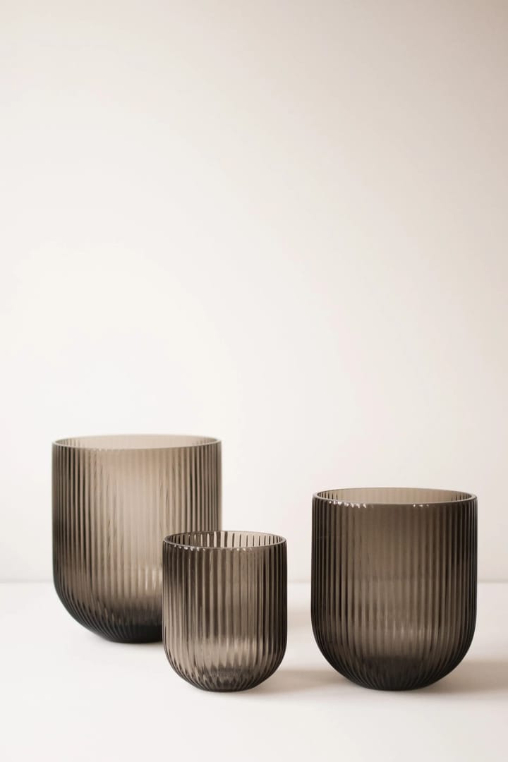 Simple Stripe glass vase brown - Medium - DBKD