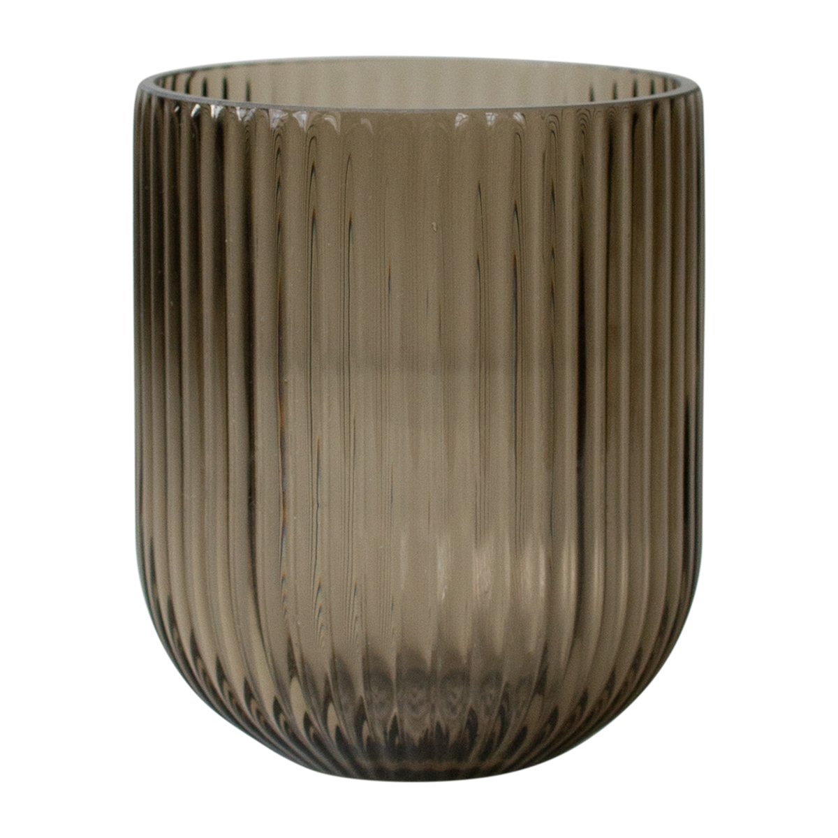 DBKD Simple Stripe glass vase brown Small | Scandinavian Design | Vases | Brown