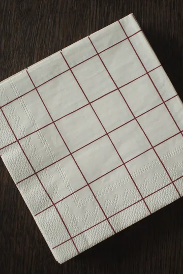 Square paper napkin 33x33 cm 20-pack - Dark red - DBKD