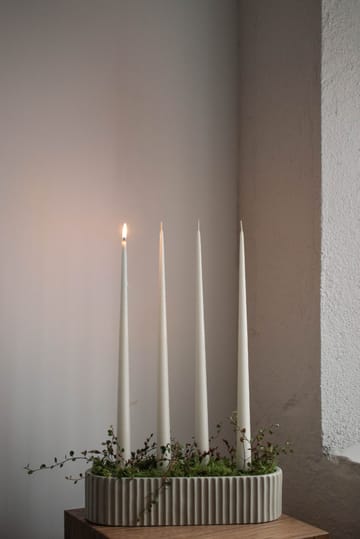 Stripe advent candle 30 cm - Sandy mole - DBKD