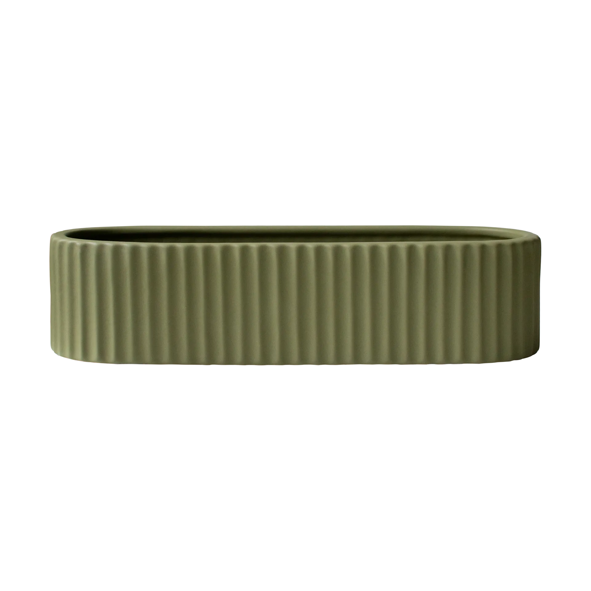 Stripe candle holder 30 cm, Green DBKD