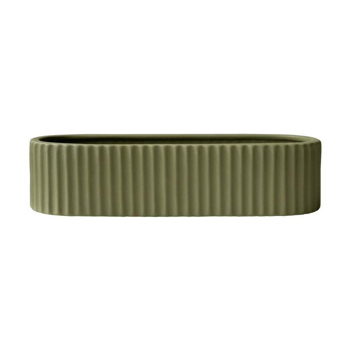 Stripe candle holder 30 cm - Green - DBKD