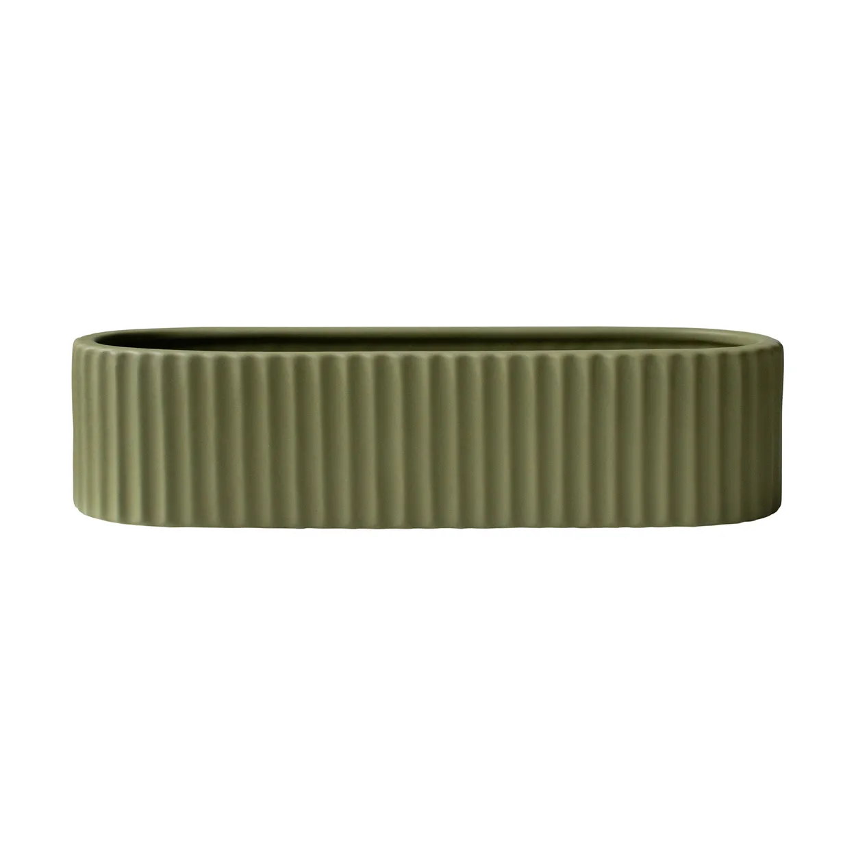 DBKD Stripe candle holder 30 cm Green | Scandinavian Design | Tea light holders, lanterns & candle dishes | Green