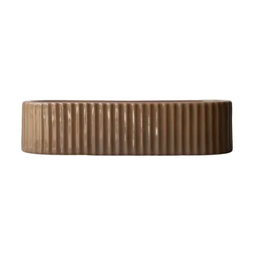 Stripe candle holder 30 cm - Shiny nougat - DBKD