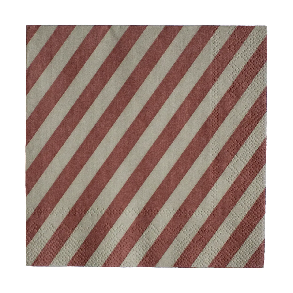 DBKD Stripe paper napkin 33x33 cm 20-pack Dark red | Scandinavian Design | Paper napkins | Red