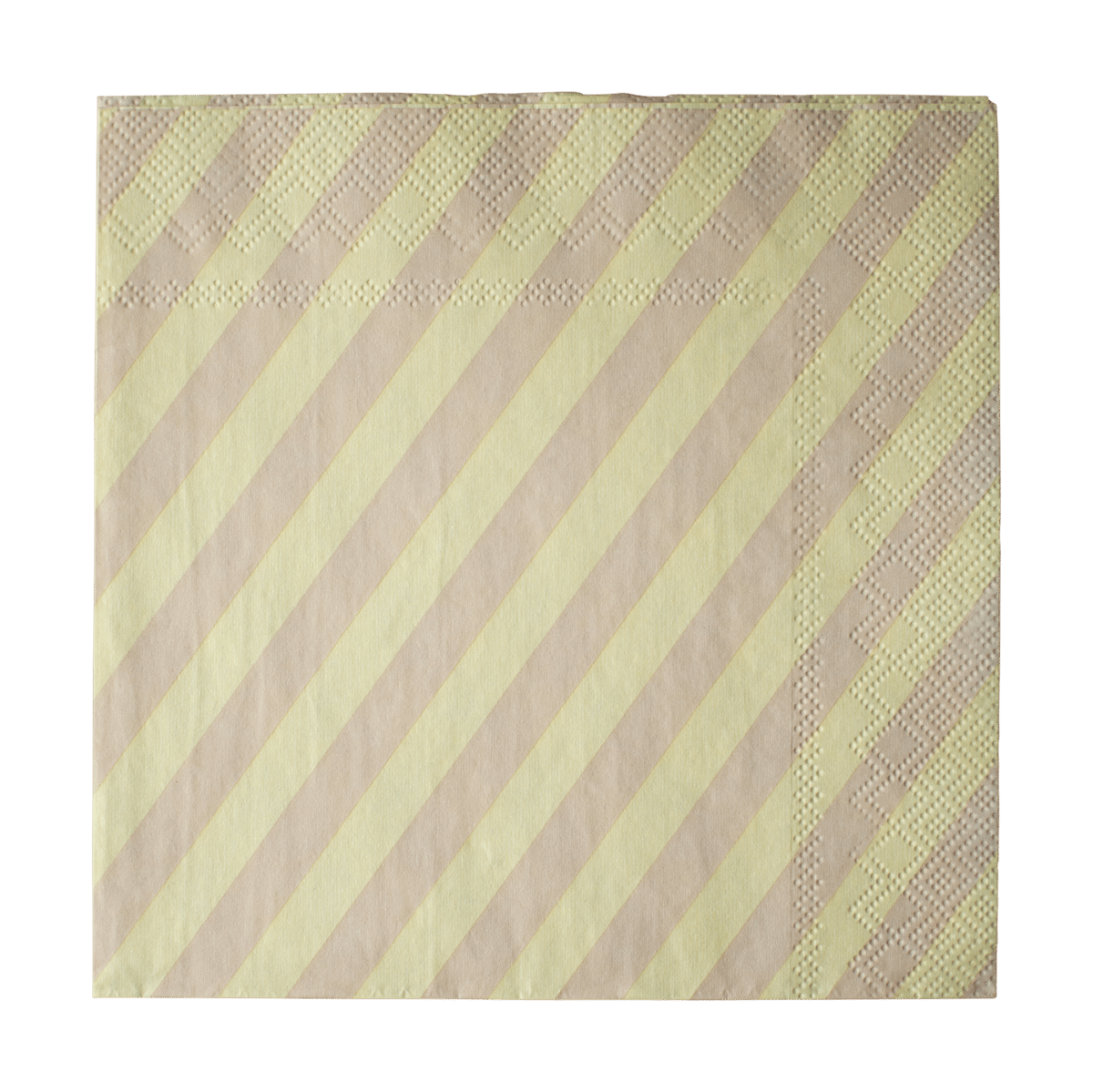 DBKD Stripe paper napkin 33x33 cm 20-pack Yellow | Scandinavian Design | Paper napkins | Yellow