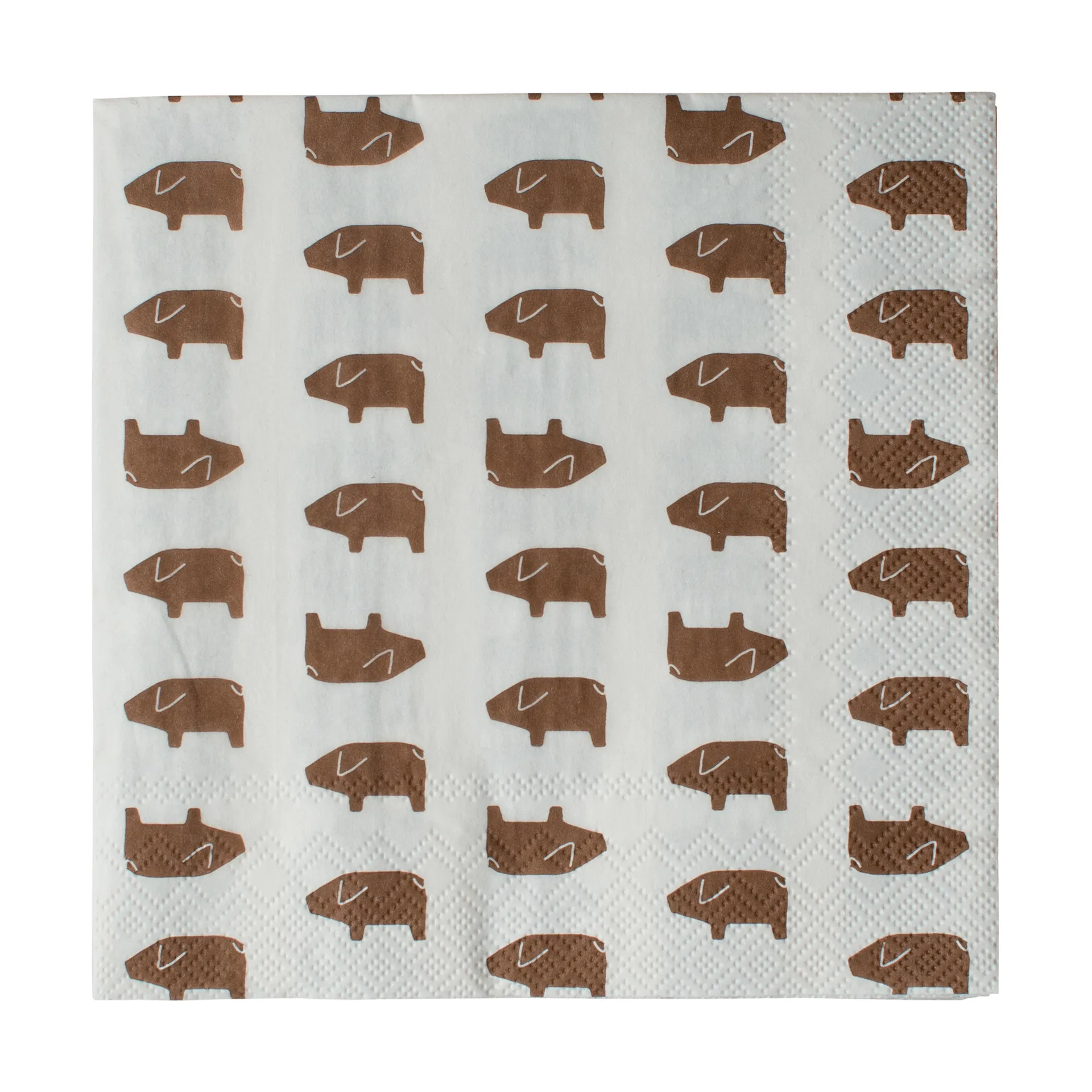 Swedish pig paper napkin 33x33 cm 20-pack, Brown DBKD