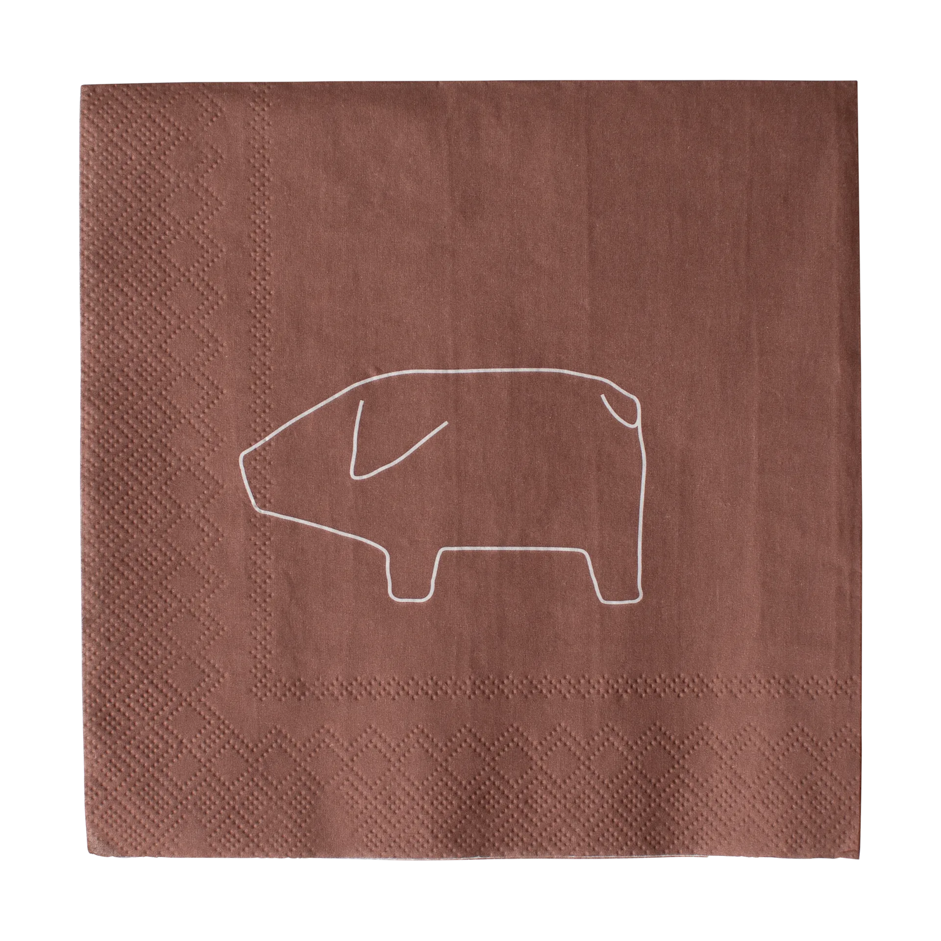 Swedish pig paper napkin 33x33 cm 20-pack, Red DBKD