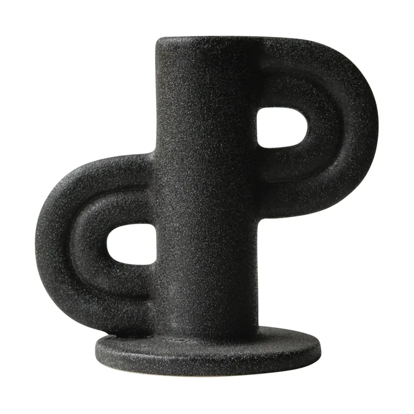 DBKD Swirl Slide candle holder Black | Scandinavian Design | Candle holders | Black