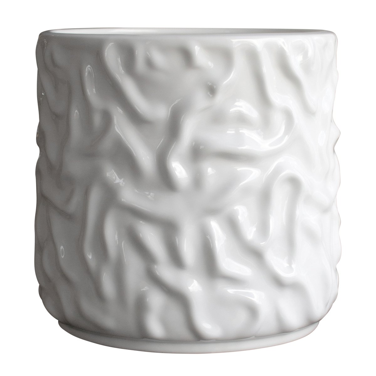 DBKD Swoon flower pot o23 cm Shiny white | Scandinavian Design | Flower pots | White