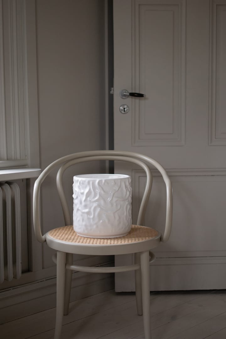 Swoon flower pot Ø31 cm - Shiny white - DBKD