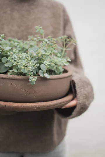 Terra bowl planter - Brown, Ø30x10.5 cm - DBKD
