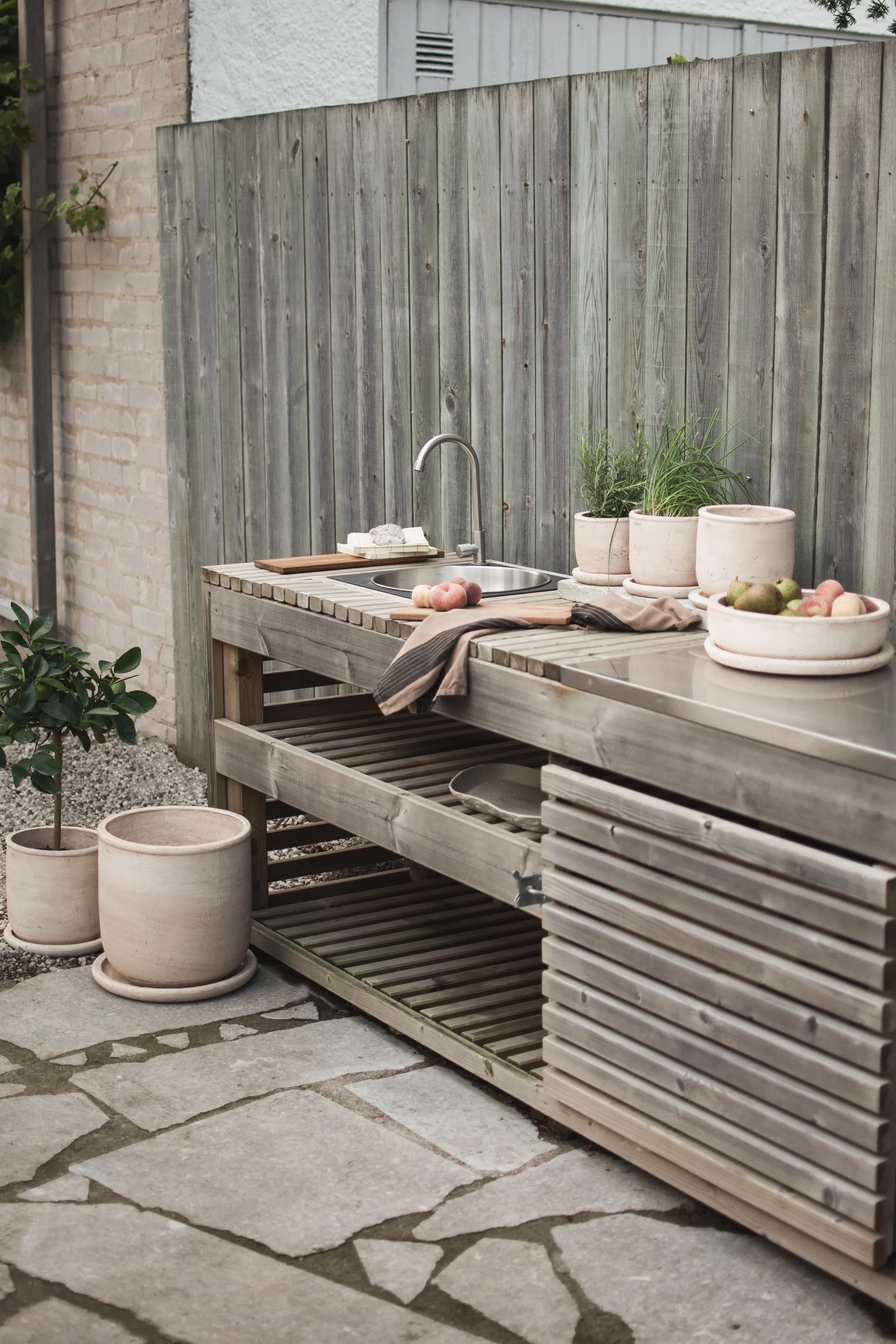 Terra pot, Sand, Ø16x16 cm DBKD