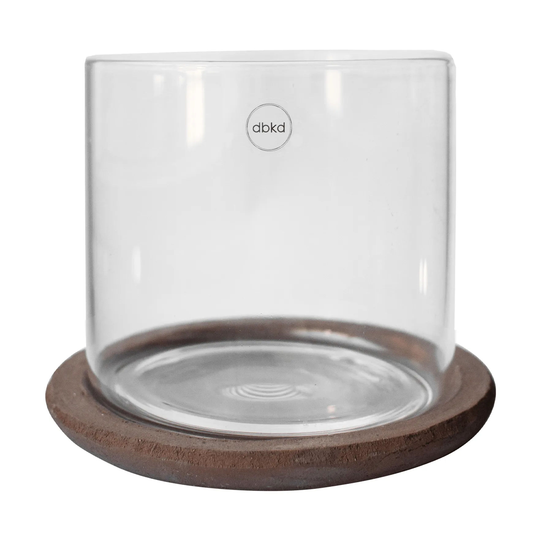 Terra tealight holder, Brown, 15 cm DBKD