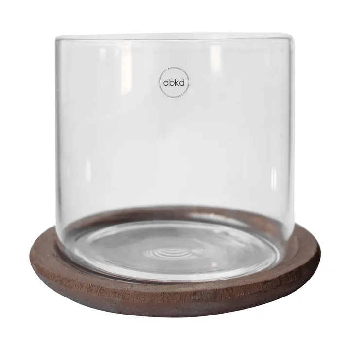 Terra tealight holder - Brown, 15 cm - DBKD