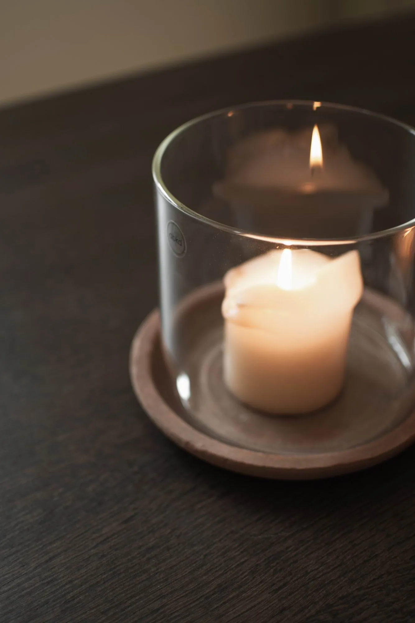 Terra tealight holder, Brown, 15 cm DBKD