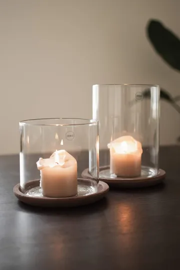 Terra tealight holder - Brown, 15 cm - DBKD