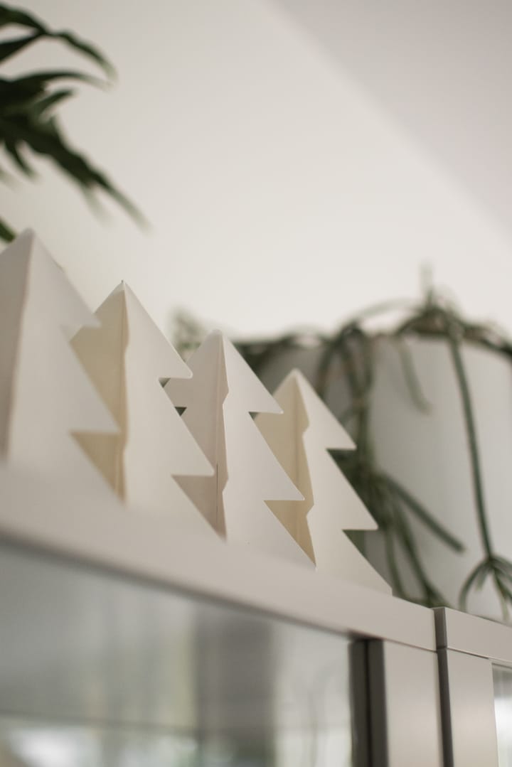 Tree in a row decoration 60 cm, White DBKD