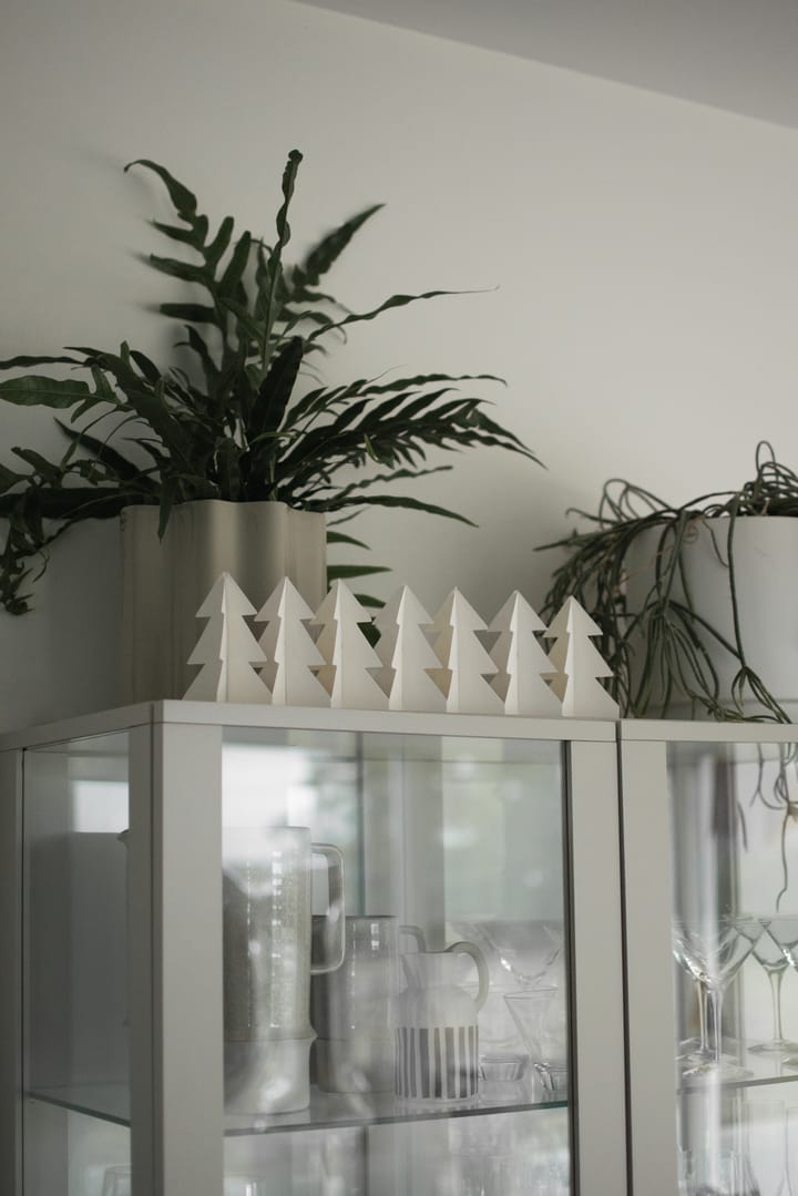 Tree in a row decoration 60 cm, White DBKD