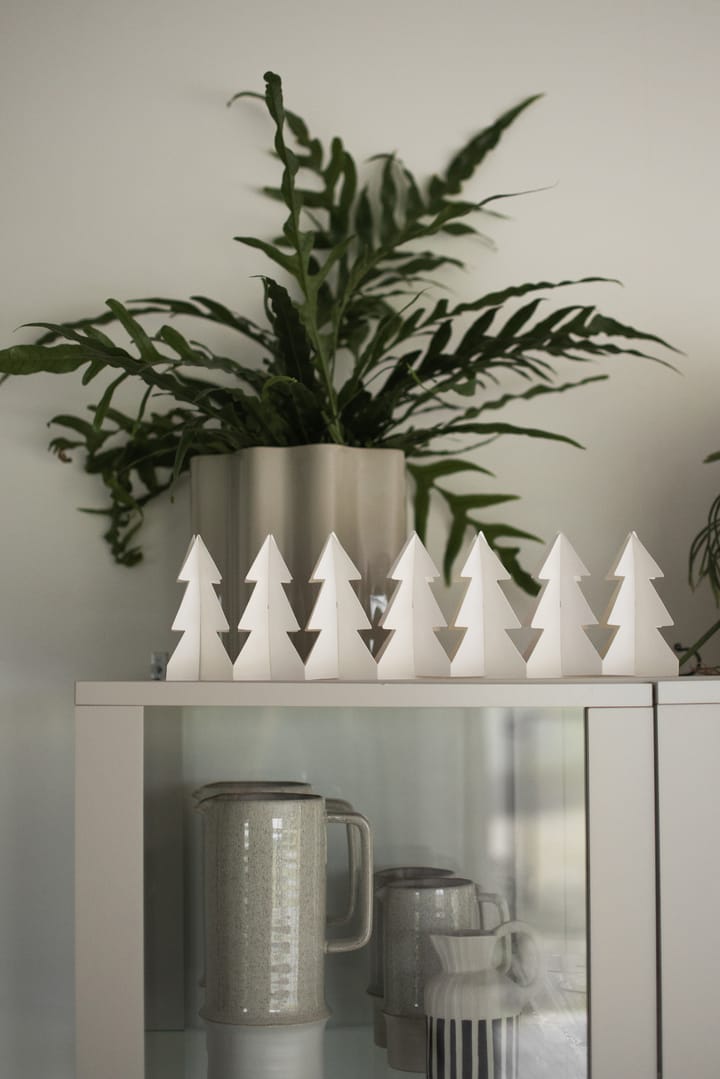 Tree in a row decoration 60 cm, White DBKD