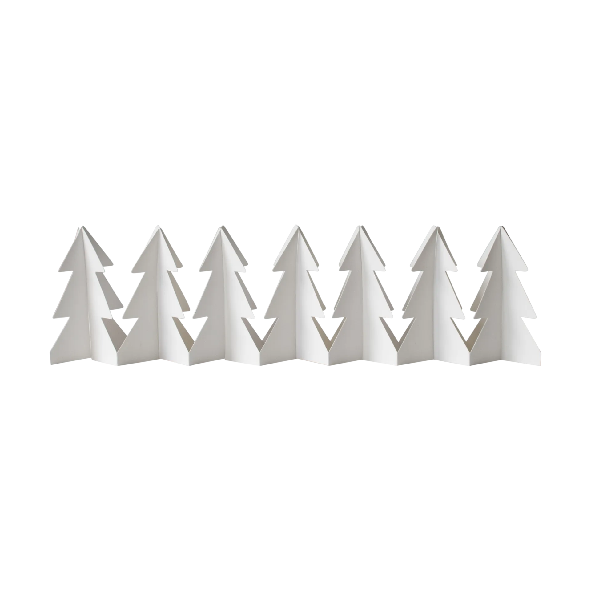 Tree in a row decoration, White, 7x60 cm DBKD