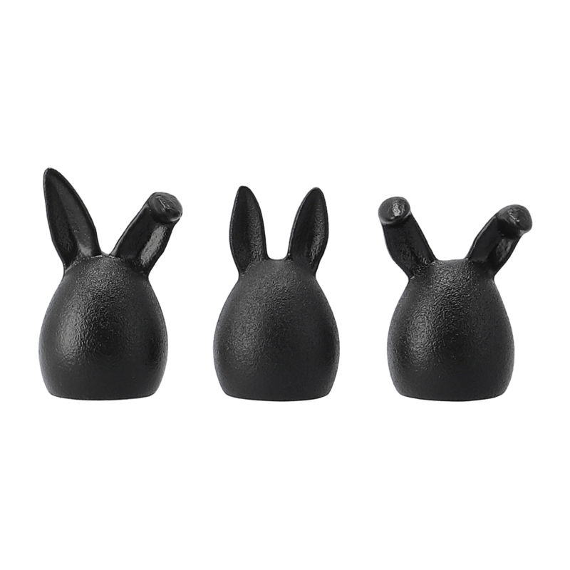DBKD Triplets easter rabbit 3-pack cast iron