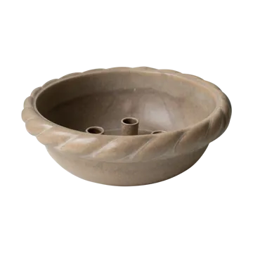 Twine plate candlestick Ø30 cm - Beige - DBKD