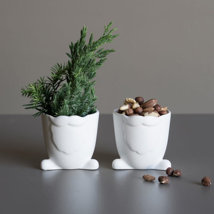 Walking Santa flower pot - white - DBKD