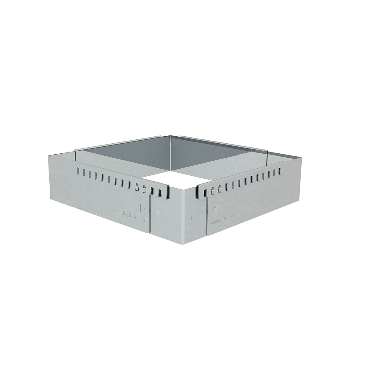 De Buyer Adjustable baking pan 30x30cm to 57x57cm | Scandinavian Design | Cookie/Biscuit cutters & cake tins | Silver-coloured