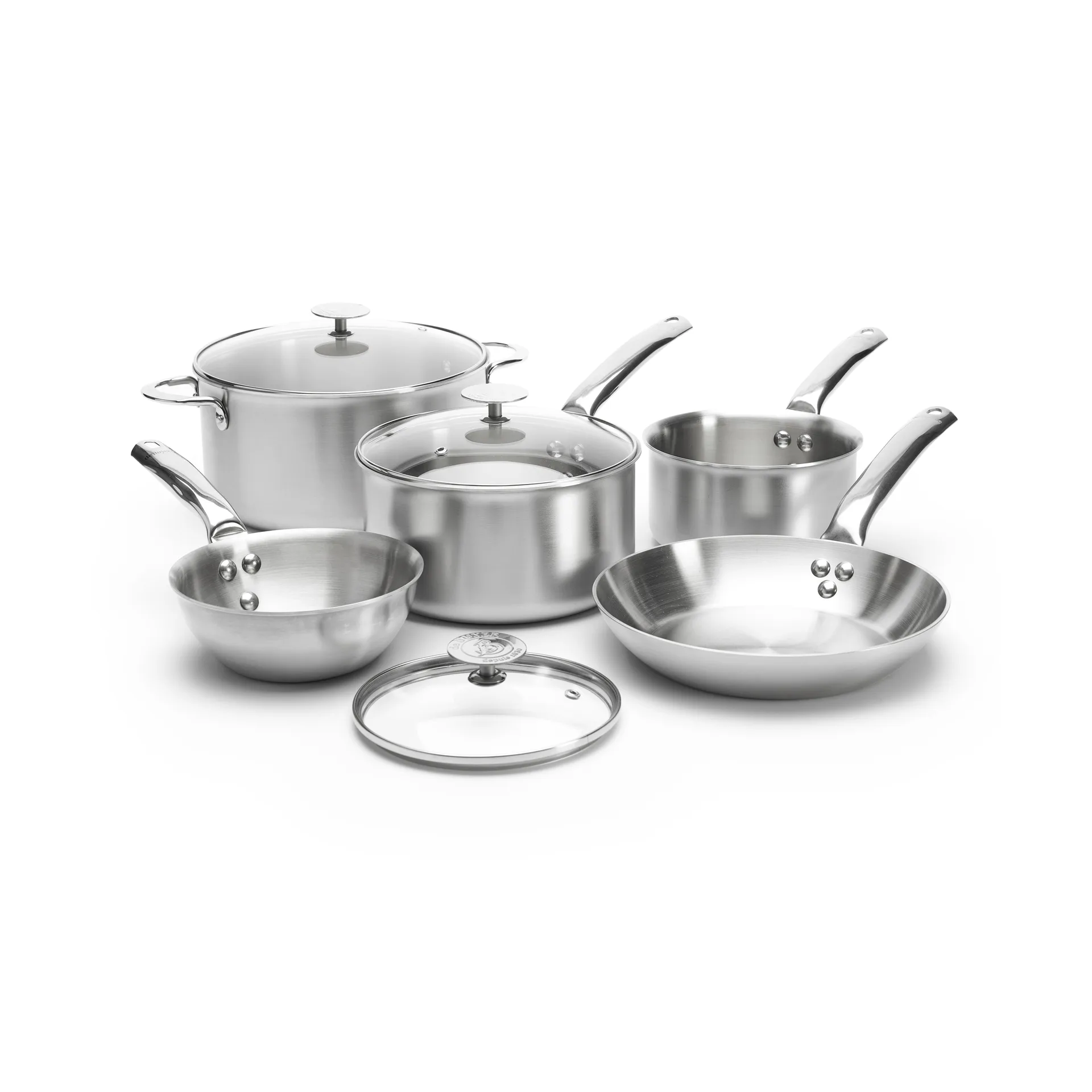 de Buyer Alchimy pot set with glass lid, 8 pieces De Buyer