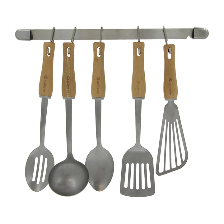 De Buyer hook rack with 8 hooks, Grey De Buyer