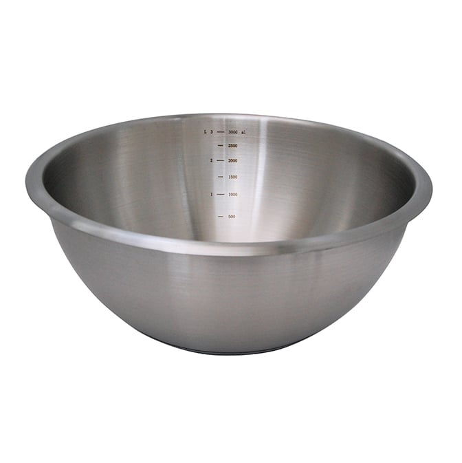 De Buyer mixing bowl with silicone base 3.6 l | Scandinavian Design | Mixing bowls | Silver-coloured
