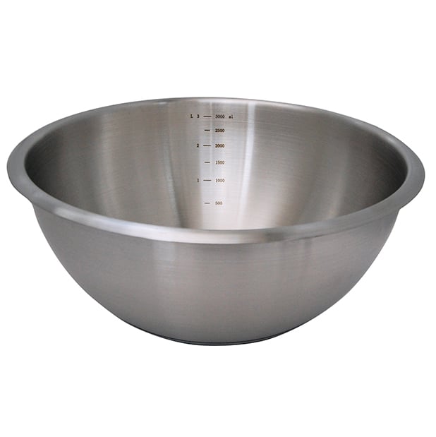 De Buyer mixing bowl with silicone base 7 l | Scandinavian Design | Mixing bowls | Silver-coloured