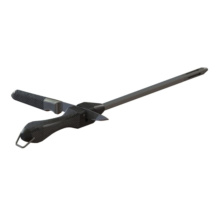 Quintum Sharpening steel/rod with knife sharpener, black De Buyer
