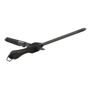 Quintum Sharpening steel/rod with knife sharpener - black - De Buyer