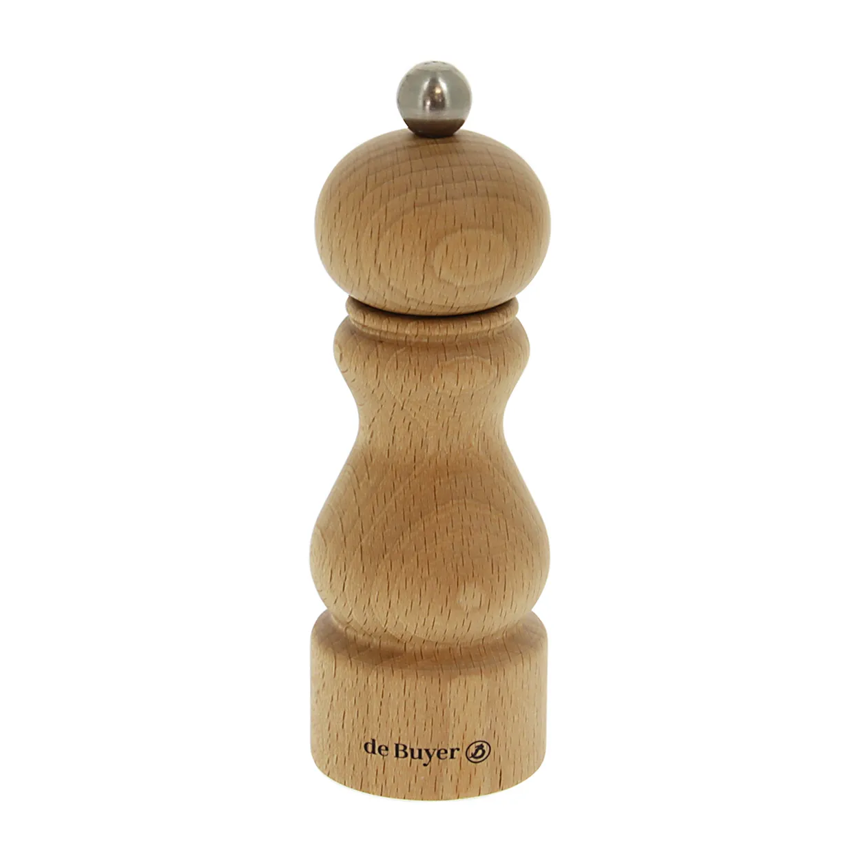 De Buyer Rumba salt and pepper mill ceramic 14 cm Beech wood - light